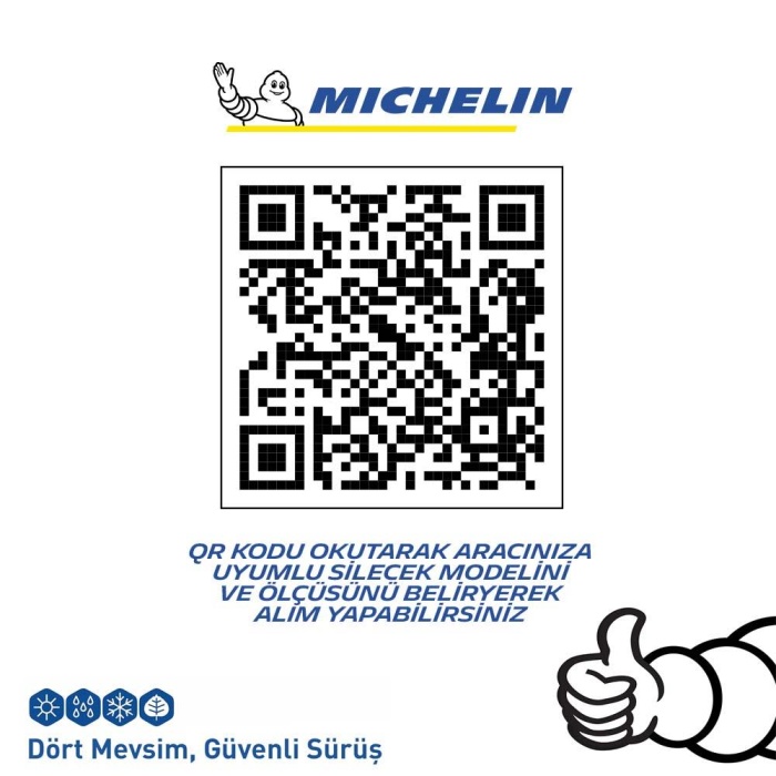 Michelin EASYCLIP™ MCR430 43CM 1 Adet Universal Muz Tipi Arka Silecek