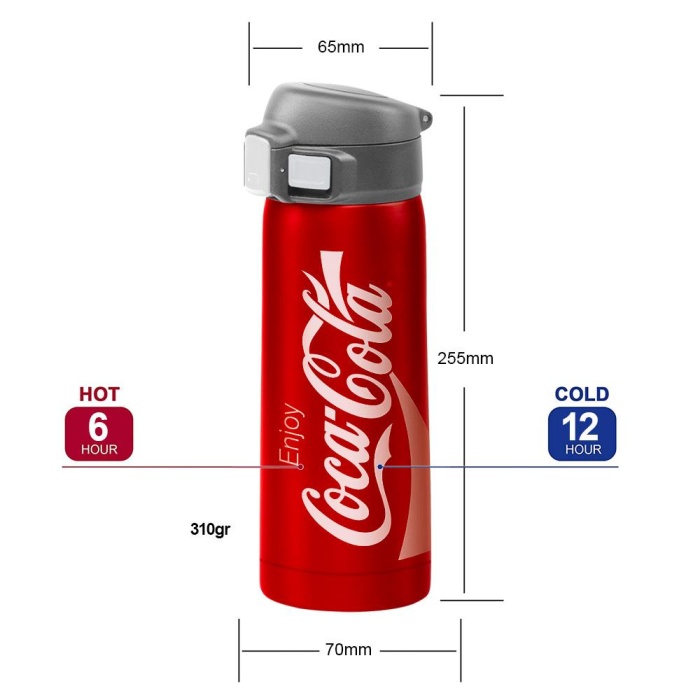 Coca-Cola CCMDB50 0,50L Vakumlu Çift Yalıtımlı Paslanmaz Çelik Seyahat Bardağı /Termos