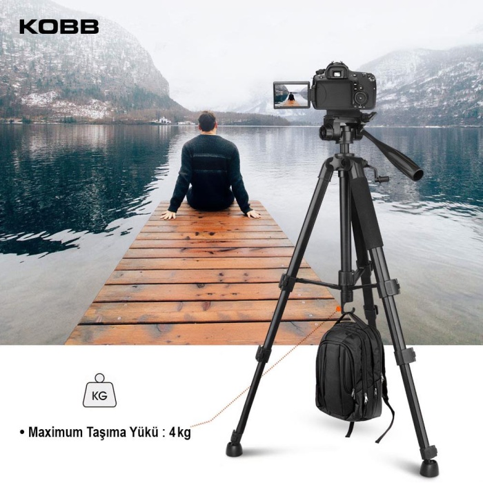 KOBB KBL20T 160CM Su Terazili Profesyonel Alüminyum Lazer Tripod