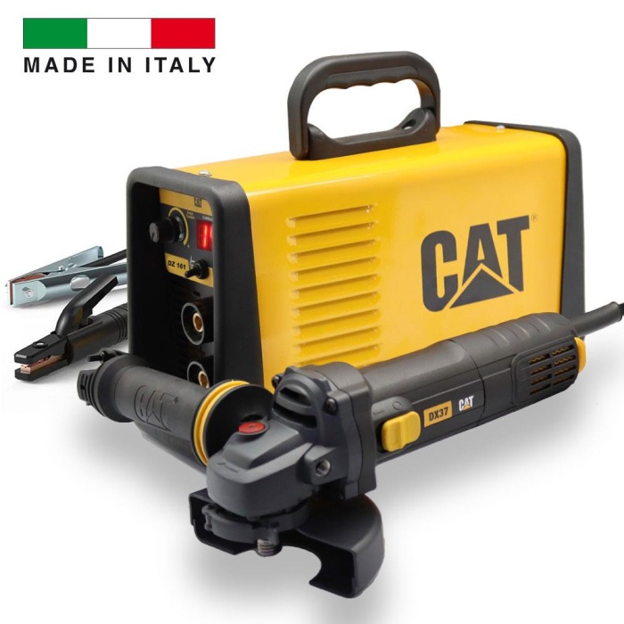 CAT DZ161T 160 Amper TIG LIFT/MMA Çanta Tipi Profesyonel Dijital İnverter Kaynak Makinesi + CAT DX37 Avuç Taşlama