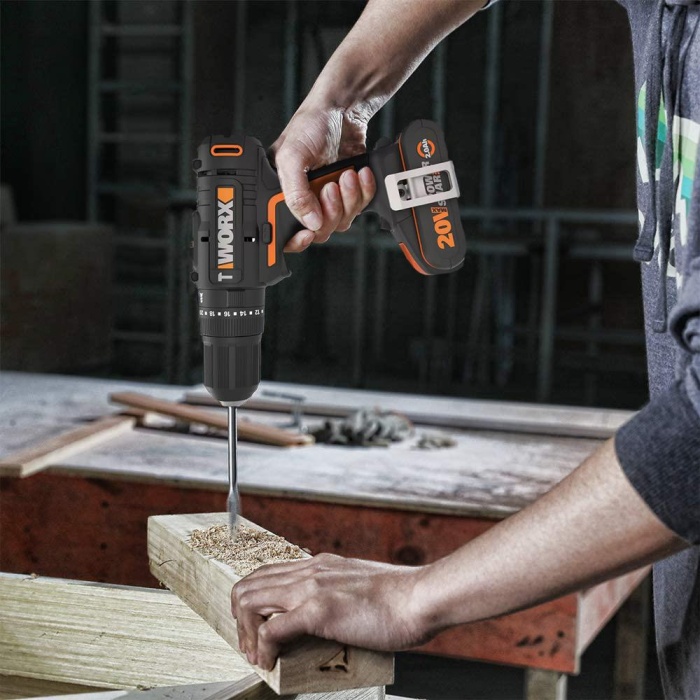 WORX WX370.9C 20Volt/2.0Ah. Li-ion Tek Akülü Profesyonel Şarjlı Darbeli Matkap