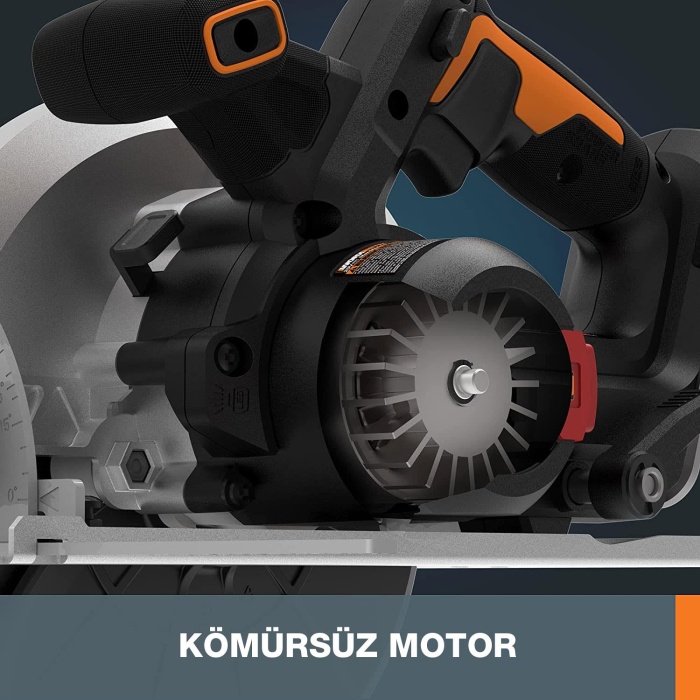 WORX WX520.9C 20Volt 2.0Ah. Li-ion 190mm Kömürsüz Profesyonel Tek Akülü Şarjlı Daire Testere