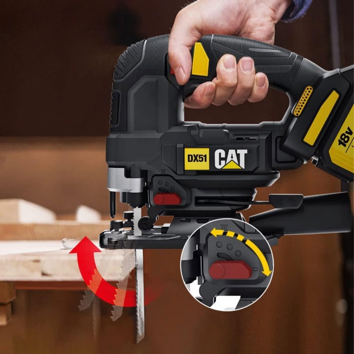 CAT DX51BC 18Volt 2.0Ah Li-ion Tek Akülü Profesyonel Kömürsüz Dekupaj Testere