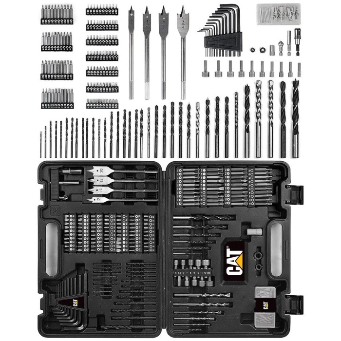 CAT DX13SET 18Volt/5.0Ah GRAPHENE Li-ion Kömürsüz Profesyonel Şarjlı Darbeli Matkap + DA01903 201 Parça Delme/Vidalama Uç Seti