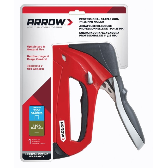 Arrow T50RED 6-14mm Zımba/15-25mm Çivi Profesyonel Mekanik Zımba ve Çivi Tabancası + 1250 Adet Zımba