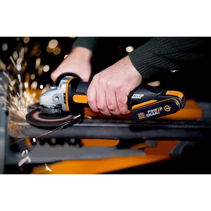 WORX WX800.9 20Volt 115mm Profesyonel Avuç Taşlama (Akü Dahil Değildir)