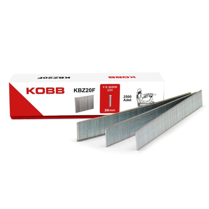 KOBB KBZ20F 20mm 2500 Adet F/E/J/8 Serisi Ağır Hizmet Tipi Kesik Başlı Çivi