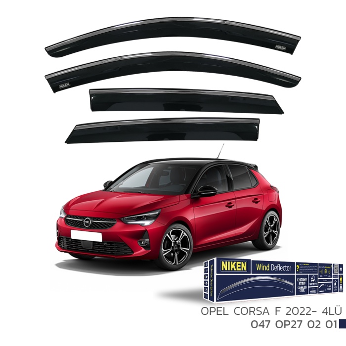 NİKEN Opel Corsa F 2022-  Kromlu Cam Rüzgarlığı