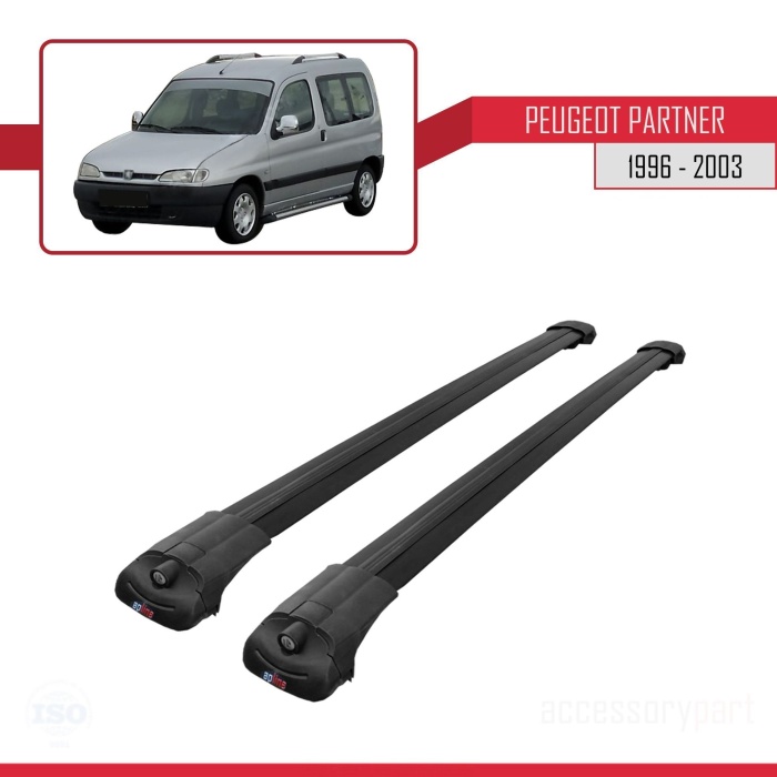 Peugeot Partner 1996-2003 Arası ile Uyumlu ACE-1 Ara Atkı Tavan Barı SİYAH