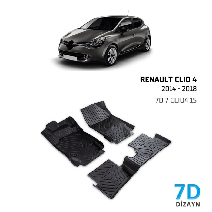 Renault Clio 4 2014-2018 7D Havuzlu Paspas
