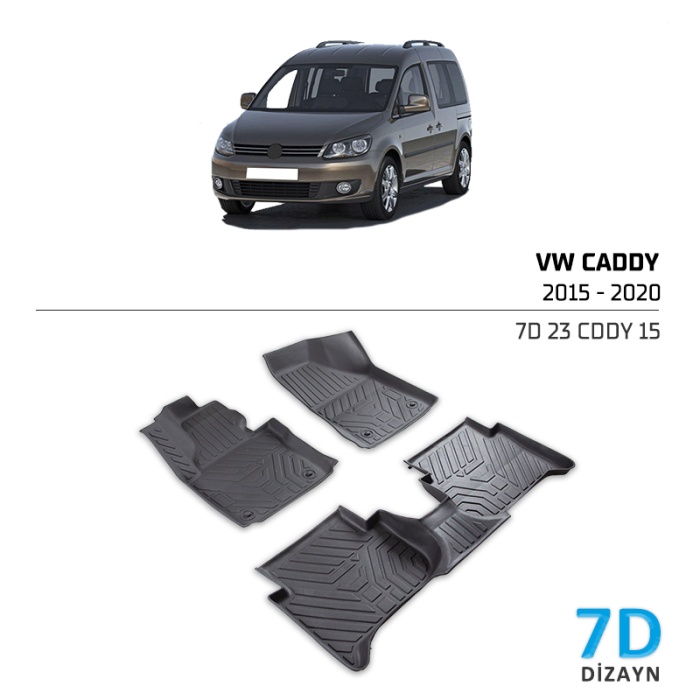 VW Caddy 2015-2020 7D Havuzlu Paspas