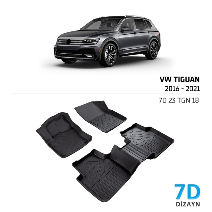 VW Tiguan 2016-2023 7D Havuzlu Paspas