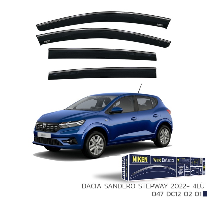 Dacia Sandero Stepway 2022 ve Sonrası  Kromlu Cam Rüzgarlığı