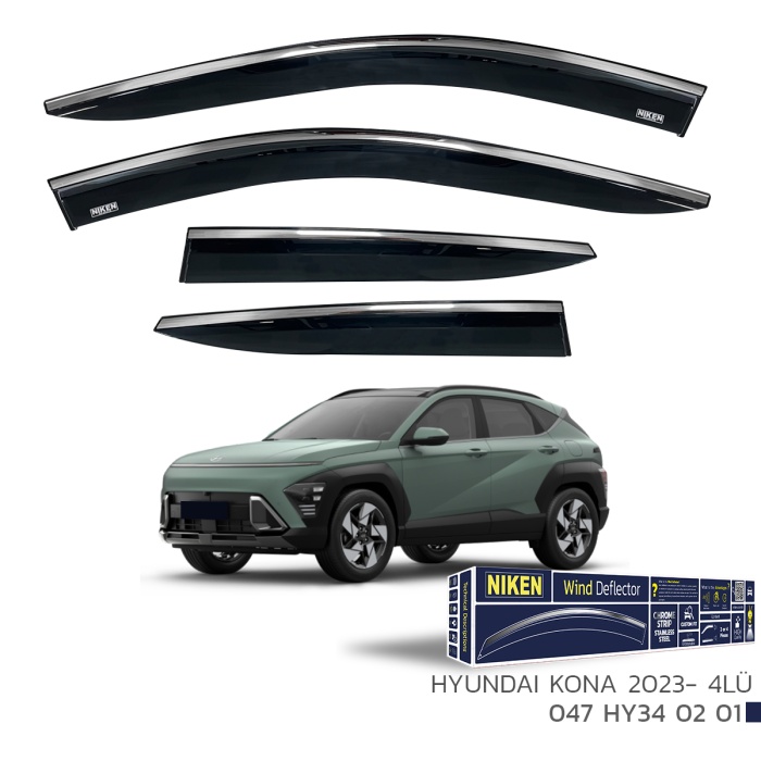 Hyundai Kona 2023 ve Sonrası  Kromlu Cam Rüzgarlığı