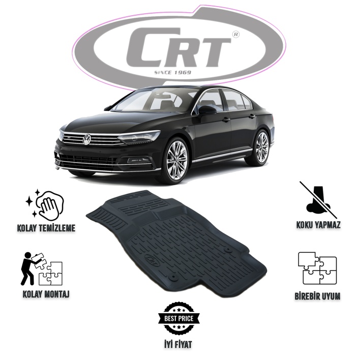 VW Passat B8 2015 ve Sonrası Tek Sol 3D Araca Özel Paspas
