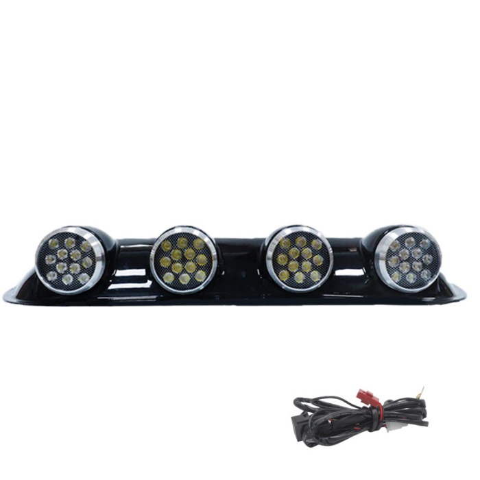 Off-Road Sis Lambası Yuvarlak Siyah 12x4 Led 12-24v (Set Olarak)