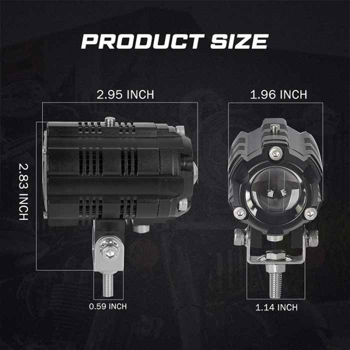 Off-Road Sis Lambası 6.5cmx4.5cm 6.5cm Beyaz-Sarı 10W 12-80v (Set Olarak)
