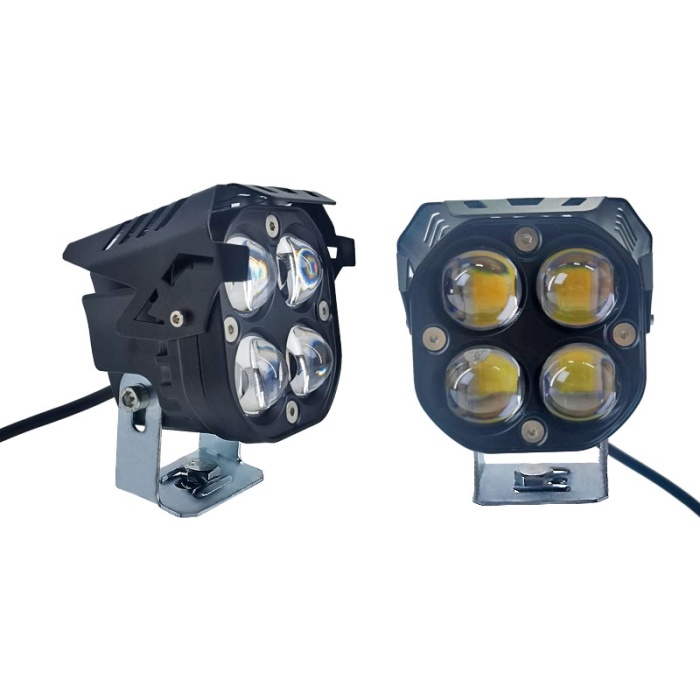 Off-Road Sis Lambası 7.8x7.8x7.1cm Kırmızı Gündüz Ledli Çakarsız 12-60v (Set Olarak)