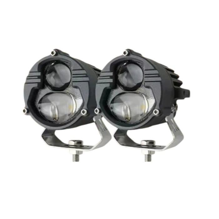Off-Road Sis Lambası 6.8x6.8x7cm Sarı-Beyaz 25w+25w 12-60v (Set Olarak)
