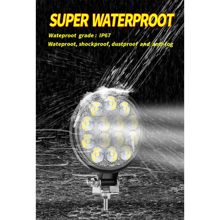 Çalışma Lambası 10,8 x12cm Yuvarlak 15 Led 45w 12-32v (Adet Olarak)