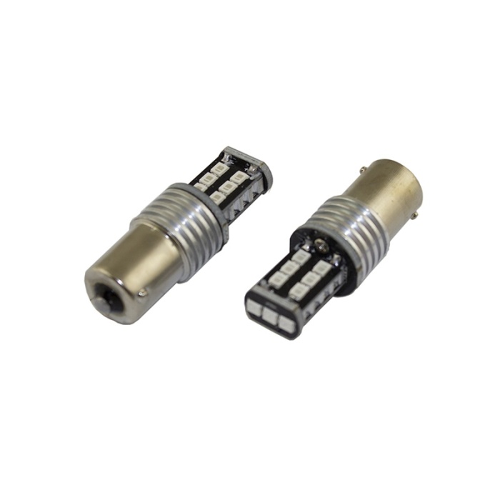 Space Led Ampul 15SMD Çakarlı Kırmızı 2li Set 12V / LAAM632-1