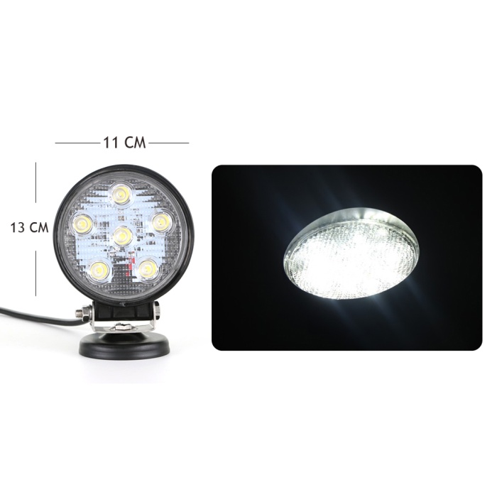 Space Sis lambası yuvarlak 6 ledli 18w 12-24v adet /LASS218