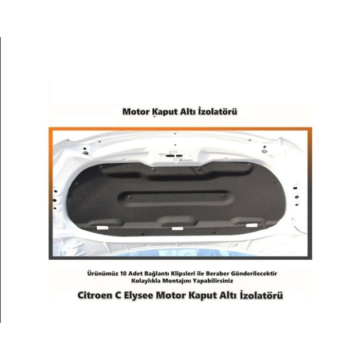 Citroen C-Elysee 2012 ve Sonrası Kaput Altı Keçesi İzolatörü