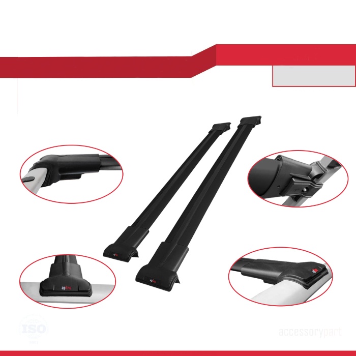 Ara Atkı Tavan Barı Fly Model 105cm Siyah (2 Adet)