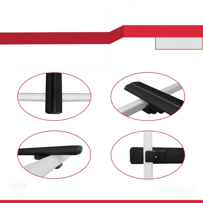 Ara Atkı Tavan Barı Basic Model 118cm Siyah (2 Adet)