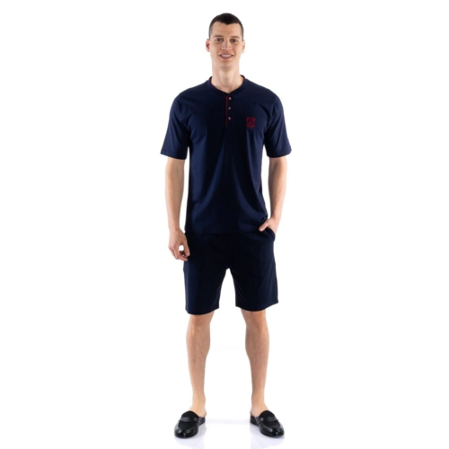 DS Damat 02000 Kısa Kol 3lü Erkek Pijama Takımı