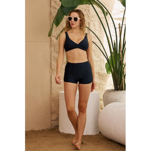 Şortlu Bikini Takımı Toparlayıcı Lacivert