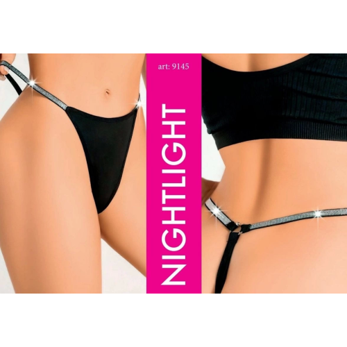 Nightlıght 9145 Kadın Parlak Taşlı Tanga