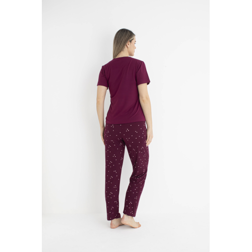 Estiva 25122 Kadın Milan Soft Kalpli Kısa Kol Pijama Takımı