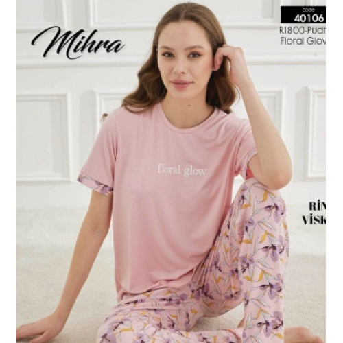 Mihra 40106 Kadın Kısa Kol Pijama Takımı