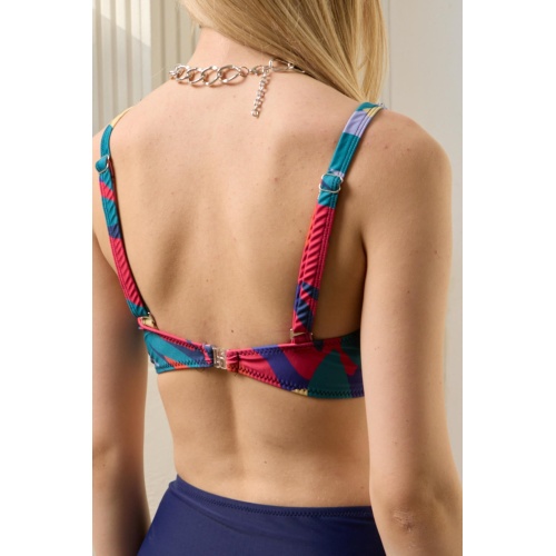Bikini Takımı Kruvaze Toparlayıcı Lacivert Renk Paletli