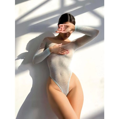 Nıghtlıght 5540 Fantazi Taşlı Body Vücut Çorabı