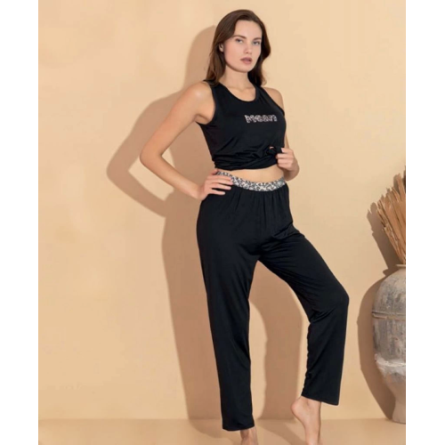 Boyraz 20605 Kadın Milan Kumaş Atlet Pijama Takımı