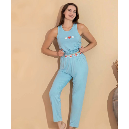 Boyraz 20616 Kadın Milan Kumaş Atlet Pijama Takımı