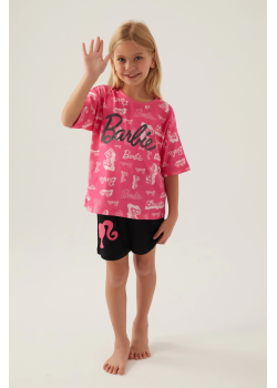 Barbie L1705-3 Kız Çocuk Şort Takımı
