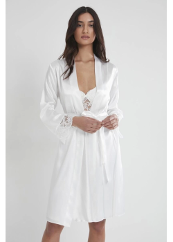 Pierre Cardin 4265 Saten Kısa Sabahlık Gecelik Takım