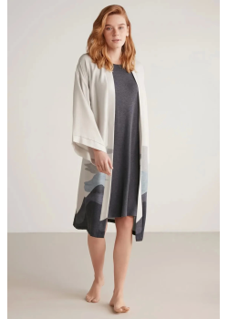 Nautıca W605 Kadın Kısa Gecelik ve Sabahlık Takımı