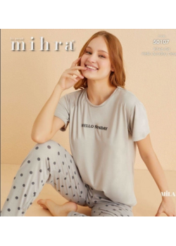 Mihra 50107 Kadın Kısa Kol Pijama Takımı
