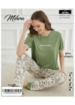 Mihra 40106 Kadın Kısa Kol Pijama Takımı