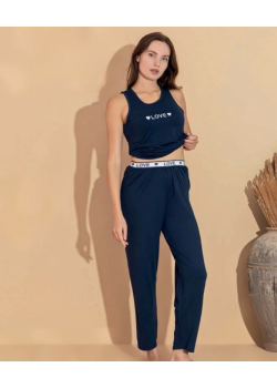 Boyraz 20614 Kadın Milan Kumaş Atlet Pijama Takımı