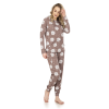 Jiber 3919 Desenli Uzun Kol Kadın  Pijama Takımı