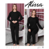 Alissa 5993 Kadın Puanlı Uzun Kol Pijama Takımı