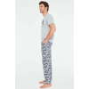 U.S Polo 18696 Erkek Yuvarlak Yaka Pijama Takım