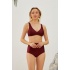 Starinci Toparlayıcı Bikini Takımı Bordo Yüksek Bel