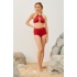 Yüksek Bel Toparlayıcı Bikini Takımı Kırmızı
