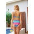 Kadın Bikini Takımı Gökkuşağı Renkler Örüntü Detay